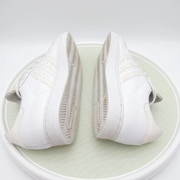 Adidas La Marque Aux 3 678208 Mens 12 Athletic Shoes White Leather Sneakers - Picture 6 of 11